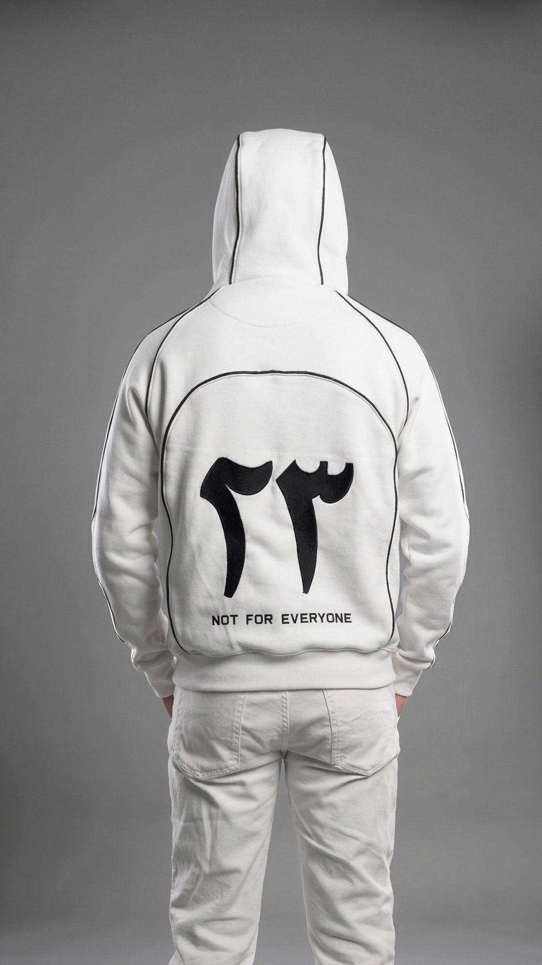 WHITE MASKED HOODIE