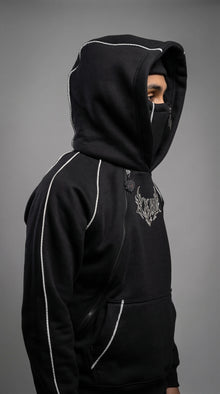 BLACK MASKED HOODIE thumbnail 2