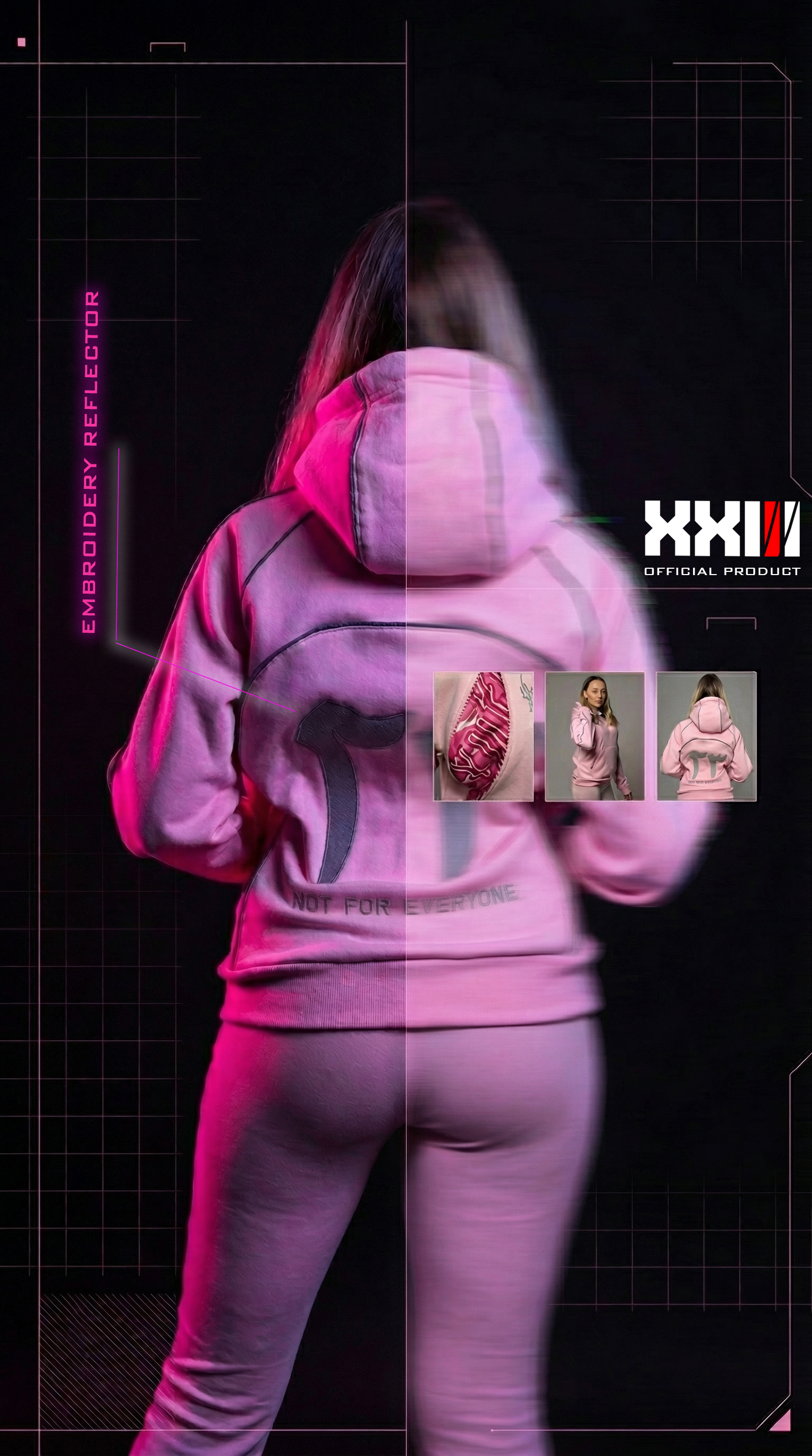 PINK MASKED HOODIE