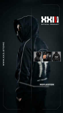 BLACK MASKED HOODIE thumbnail 1